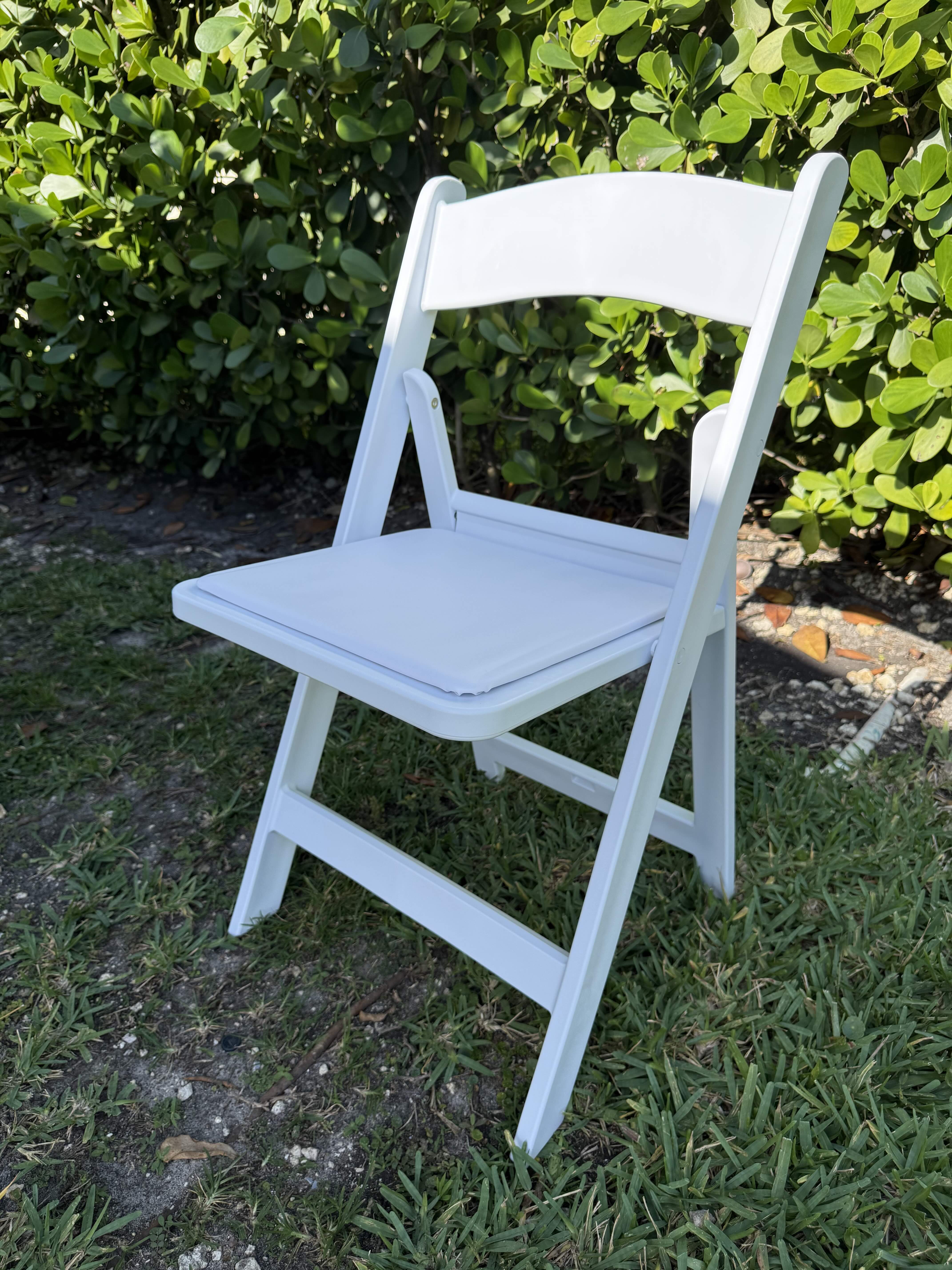 White Resin Folding Chairs