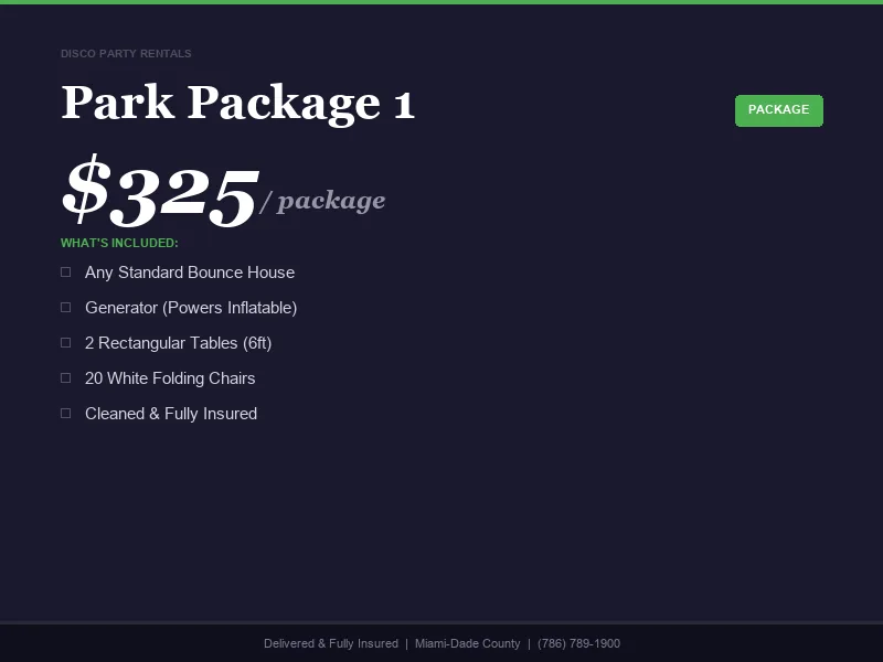 Park Package 1 rental Miami