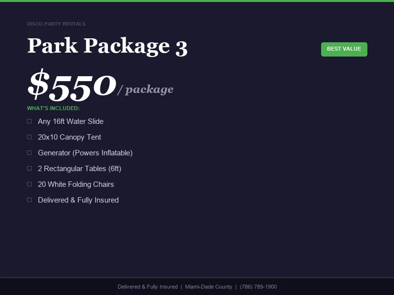 Park Package 3 rental Miami