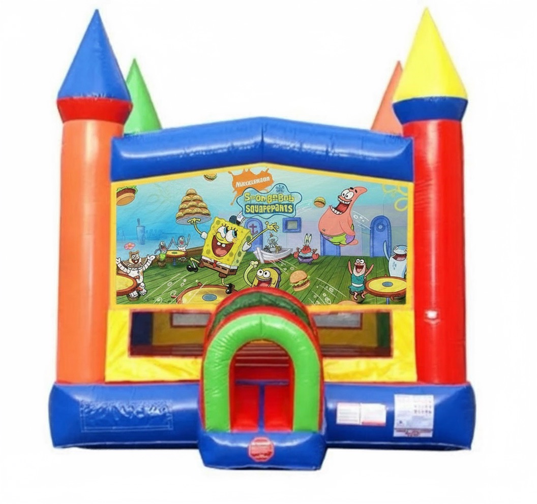 Sponge Bob themed bounce house rental in Miami FL