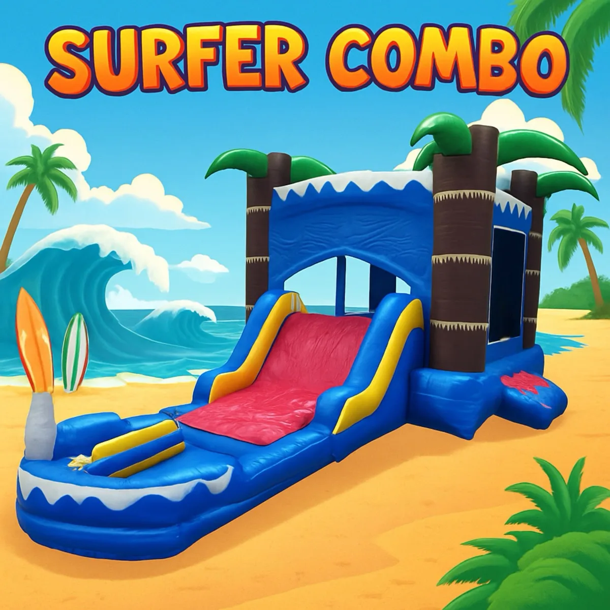 Surfer JR Bounce House Combo rental Miami